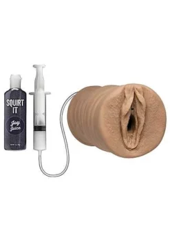 Doc Johnson Squirt It – Squirting Pussy With 1 Fl. Oz. Joy Juice – Brown
