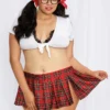 Dreamgirl Queen Size Homeroom Hottie Sexy Schoolgirl – Red – Queen Size