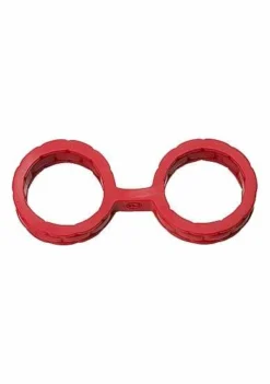Japanese Bondage – Silicone Cuffs – Large – Red