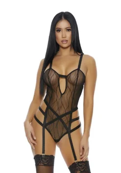 Forplay See You Peeking – Mesh Teddy – Large