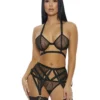 Forplay Come See Me – Mesh Lingerie Set – Large