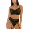 Get The Hook Lingerie Set – Black – S