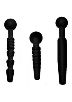 Master Series – Dark Rods 3 Piece Silicone Penis Plug Set