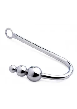 Beaded Anal Hook – Silver