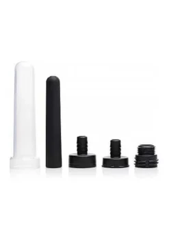 Travel Enema Water Bottle Adapter Set – 5 Pieces – Black
