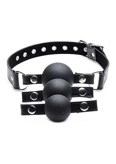 Interchangeable Silicone Ball Gag Set – Black 1 Interchangeable Silicone Ball Gag Set – Black
