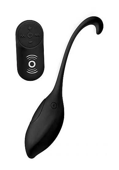 Silicone Vibrating Egg With Remote Control – Black 1 Silicone Vibrating Egg With Remote Control – Black