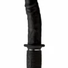 Power Pounder Vibrating And Thrusting Silicone Dildo – Black