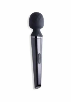 Diamond Head- 11X Silicone Wand Massager – Black