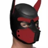 Neoprene Puppy Hood – Black And Red