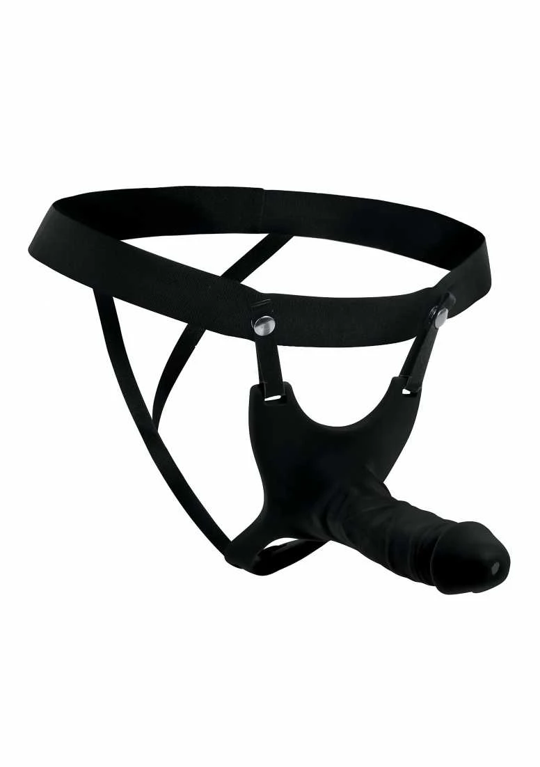 SM Hollow Silicone Dildo Strap-On – Black 1 SM Hollow Silicone Dildo Strap-On – Black