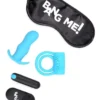 Duo Blast C-Ring. Butt Plug. Bullet. & Blindfold Kit – Blue