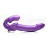 7X Revolver Thick Vibrating Strapless Strap-On Purple