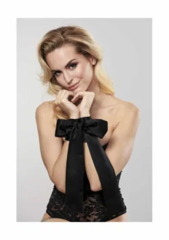 Silky Sensual Handcuffs – Black