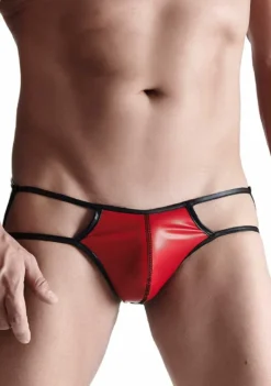 Wetlook Men’s Briefs – Red – 2XL