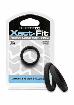 #10 Xact-Fit Cockring 2-Pack – Black