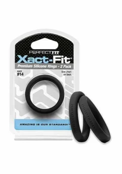 #14 Xact-Fit Cockring 2-Pack – Black