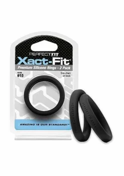 #15 Xact-Fit Cockring 2-Pack – Black