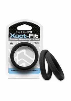 #19 Xact-Fit Cockring 2-Pack – Black