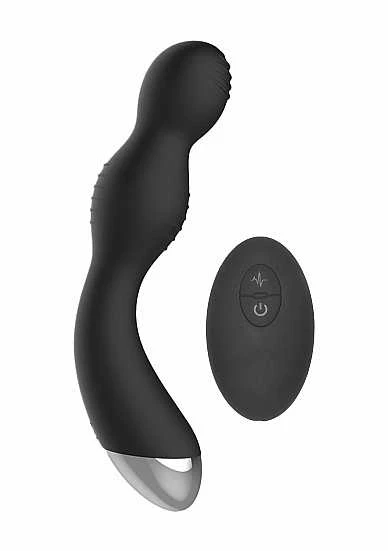 Remote Controlled E-Stim & Vibrating G/P-Spot Vibrator – Black 1 Remote Controlled E-Stim & Vibrating G/P-Spot Vibrator – Black