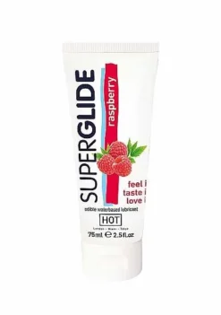 HOT Superglide Edible Lubricant Waterbased – Raspberry – 75 Ml