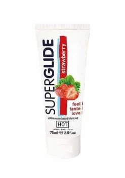 HOT Superglide Edible Lubricant Waterbased – Strawberry – 75 Ml