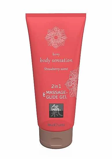 SHIATSU Massage- & Glide Gel 2in1 Strawberry 1 SHIATSU Massage- & Glide Gel 2in1 Strawberry