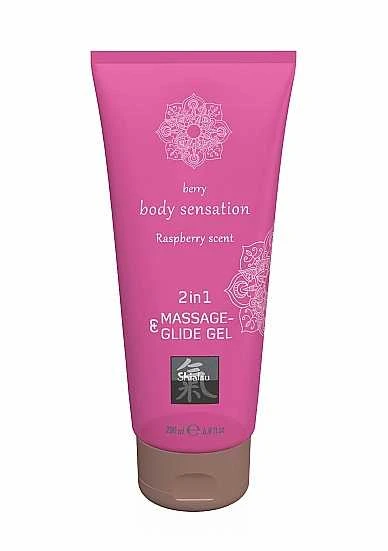 SHIATSU Massage- & Glide Gel 2in1 Raspberry 1 SHIATSU Massage- & Glide Gel 2in1 Raspberry