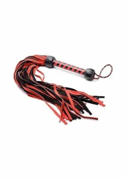 Black And Red Suede Flogger