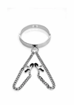Slave Collar And Cuff – Silver