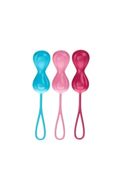Satisfyer Power Balls Kegel Set Of 3 – Turquoise/Red/Pink