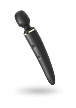 Satisfyer Wand-er Woman Wand Vibrator – Black/Gold
