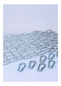 KIT 5 X 120 Cm Large Link Chain + 10 Carabiners