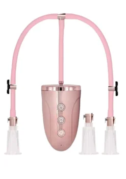 Automatic Rechargeable Clitoral & Nipple Pump Set – L – Pink