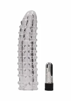 Seven Creations Vibrating Penis Extension Sleeve – Transparent