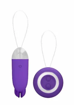 Noah – Dual Rechargeable Vibrating Remote Toy – Purple
