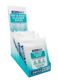 Swiss Navy Toy & Body Cleaner Doekjes 25ct/6ct Display Doos
